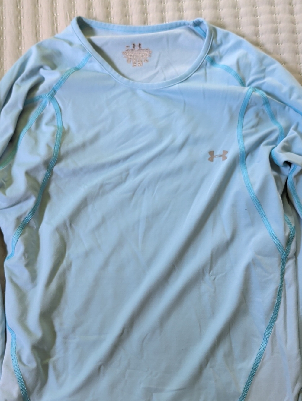 Under Armour Sky Blue Long Sleeve Performance Shirt